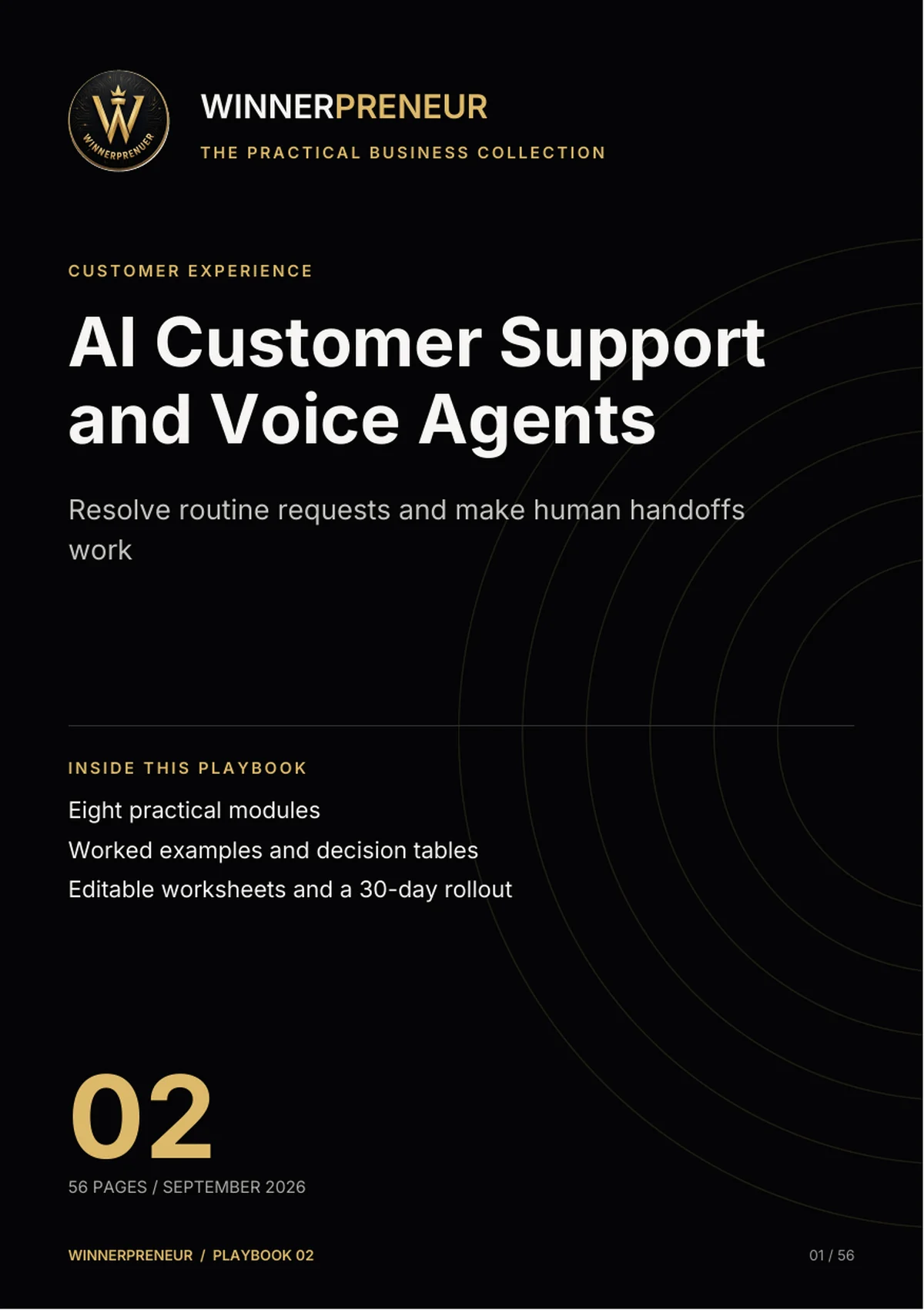 AI Customer Support and Voice Agents - Winnerpreneur illustrated playbook cover