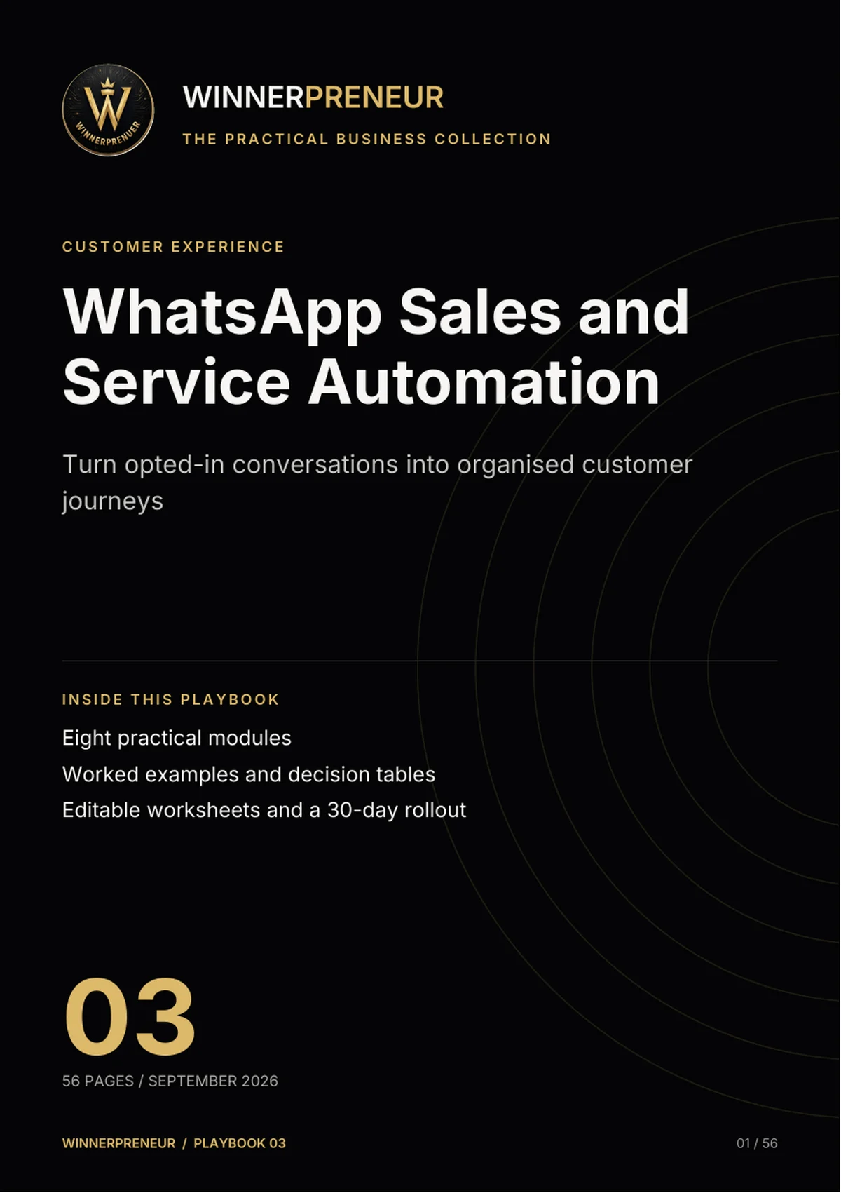 WhatsApp Sales and Service Automation - Winnerpreneur illustrated playbook cover