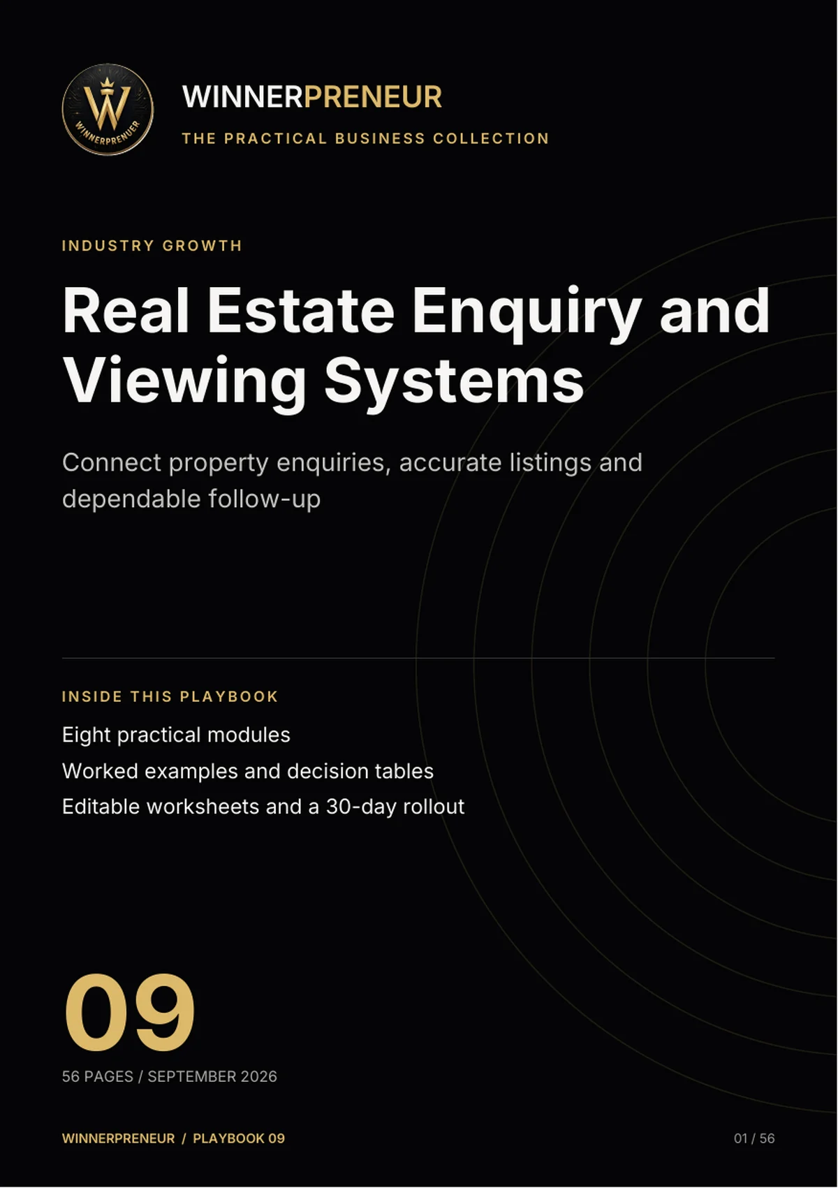 Real Estate Enquiry and Viewing Systems - Winnerpreneur illustrated playbook cover